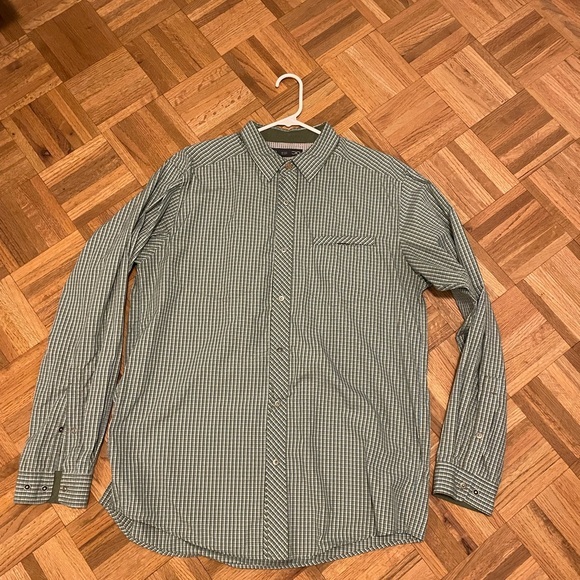 EUC Exofficio green plaid outdoor shirt - Picture 1 of 8